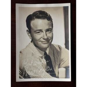 LEW AYRES AMERICAN ACTOR Sepia 5x7 Photo Signed